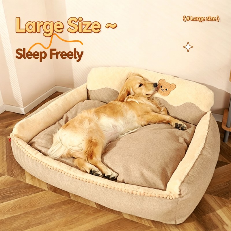 Dog kennel, warm in winter, large dog, golden hair, corgi, all-purpose pet, cat kennel, detachable and washable dog bed3