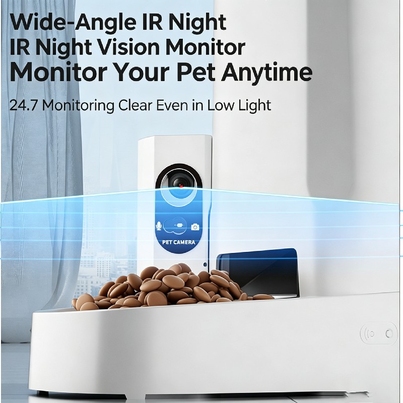 Manufacturer’s intelligent pet feeder, cat automatic feeding bowl, oversized dog food, cat food, remote video feeding machine2
