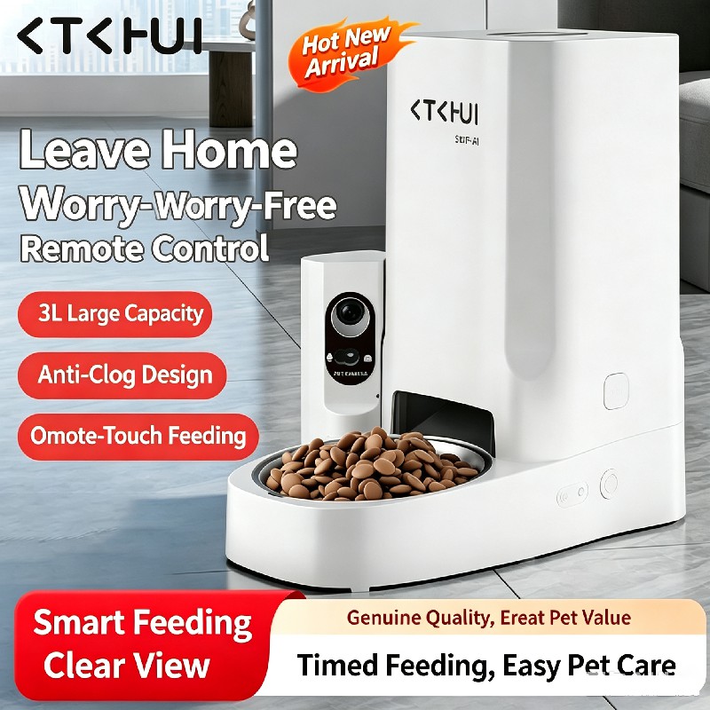 Manufacturer’s intelligent pet feeder, cat automatic feeding bowl, oversized dog food, cat food, remote video feeding machine